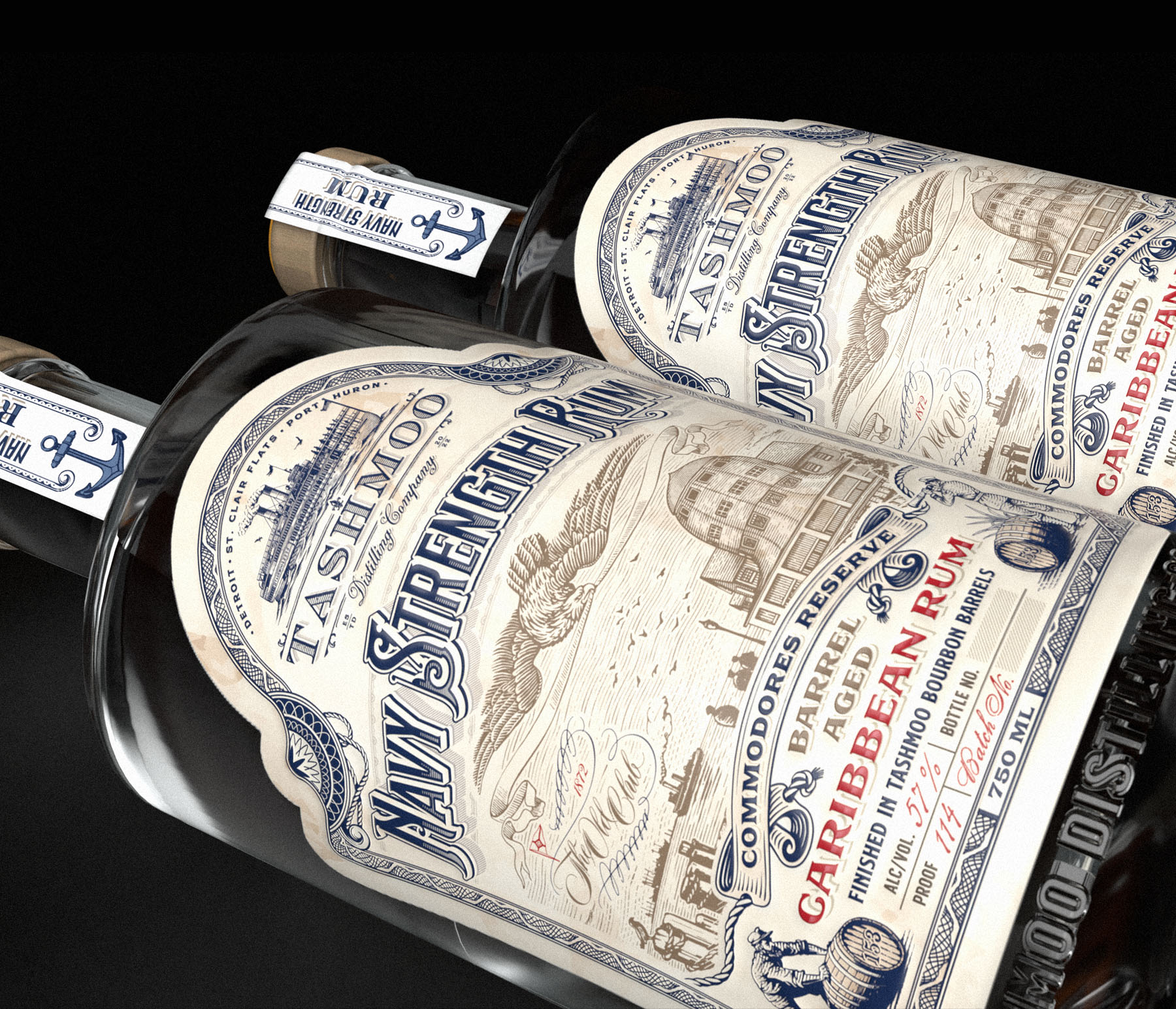 Tashmoo Distilling’s Navy Strength Rum Gets a Nautical Label from pswizzard