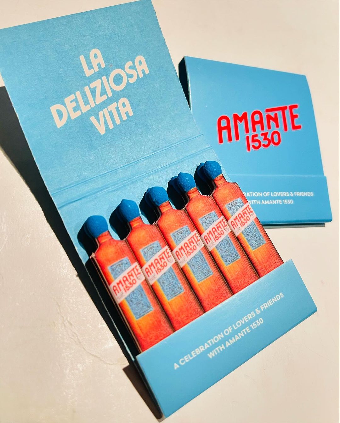 Striking Design Ignites Amante 1530’s Bottle-Inspired Matchbook Magic