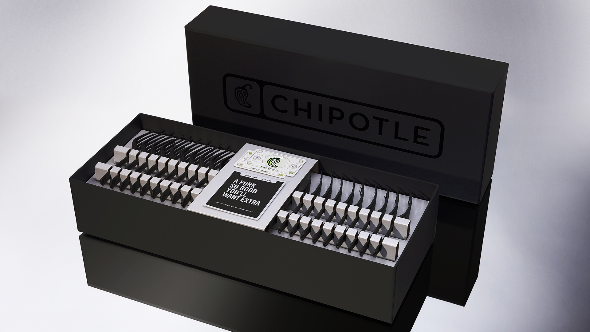 What The Fork! Chipotle Is Selling a Collectable Box Of Its Signature Black Utensil